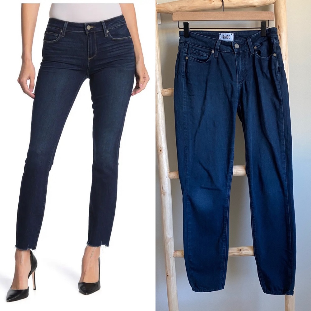 Paige Verdugo Ankle Skinny Jean Dark Wash Sz 27